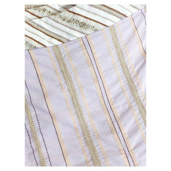 J. Jill Lilac Striped A-Line Pleated Skirt Mid-Length Boho Women's PLUS Sz 16 - Picture 4 of 8